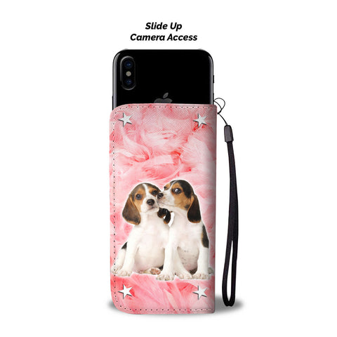 Lovely Beagle Dog Print Wallet CaseUT State