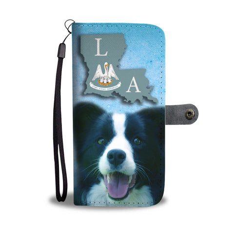 Border Collie Print Wallet CaseLA State