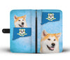 Cute Akita Dog Print Wallet CaseCT State