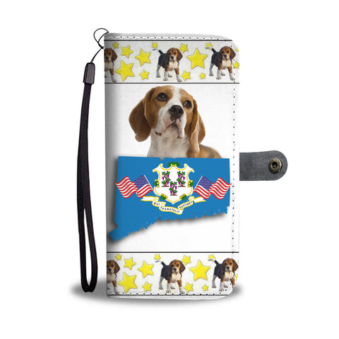 Beagle Print Wallet CaseCT State
