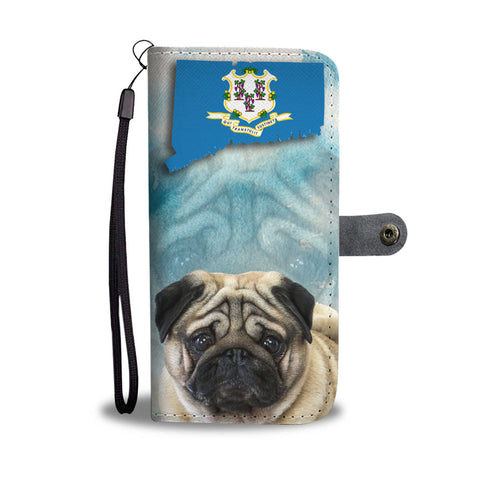 Pug Print Wallet CaseCT State