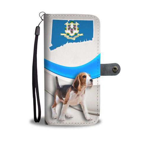 Amazing Beagle Print Wallet CaseCT State