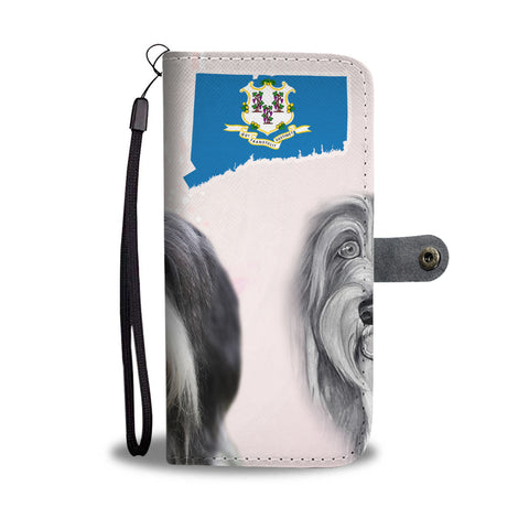 Bearded Collie Print Wallet CaseCT State