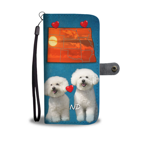 Bichon Frise Print Wallet CaseND State