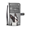 Cute Boston Terrier Print Wallet CaseND State