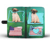 Cute Pug Print Wallet CaseOR State