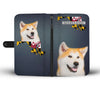 Akita Dog Print Wallet CaseMD State