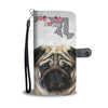 Pug Dog Print Wallet CaseMD State