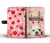 Cute French Bulldog Print Wallet Case ND State