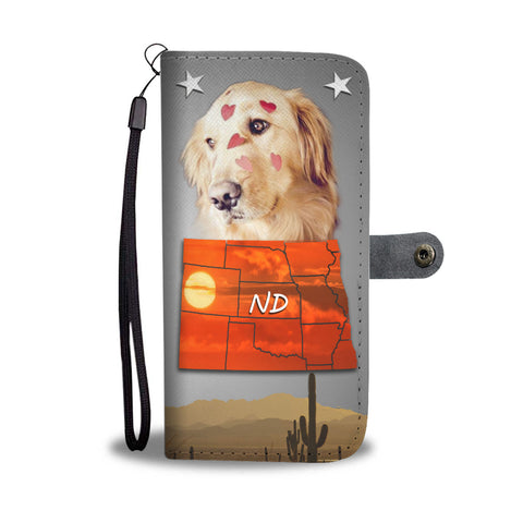 Golden Retriever Print Wallet CaseND State