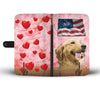 Golden Retriever On Pink Print Wallet CaseND State