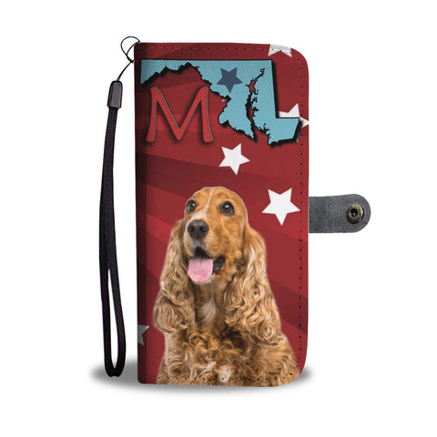 Cocker Spaniel Print Wallet CaseMD State