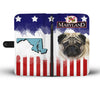 Cute Pug Print Wallet CaseMD State