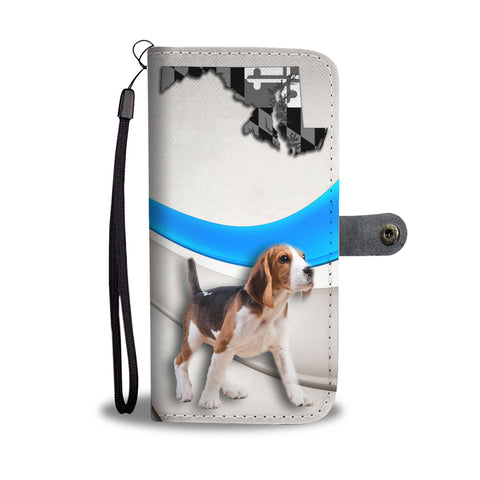 Cute Beagle Print Wallet CaseMD State