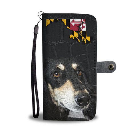 Saluki Dog Print Wallet CaseMD State