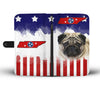 Pug Dog Print Wallet CaseTN State