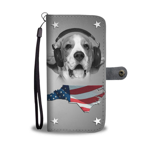 Cute Beagle Dog Print Wallet CaseNC State