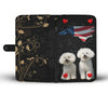 Bichon Frise On Black Print Wallet CaseNC State