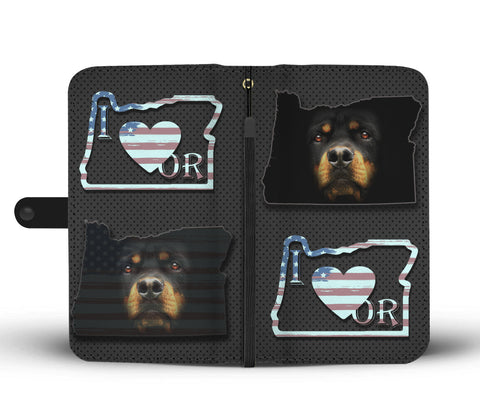 Rottweiler Dog Print Wallet CaseOR State