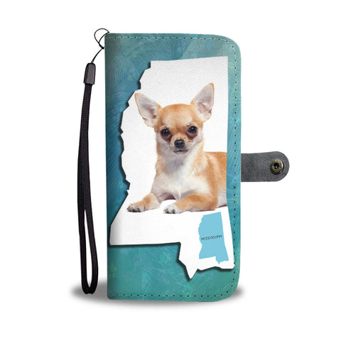 Cute Chihuahua Dog Print Wallet CaseMS State