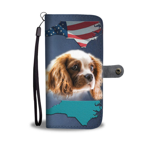 Cute Cavalier King Charles Spaniel Print Wallet CaseNC State