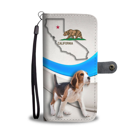 Beagle Print Wallet CaseCA State