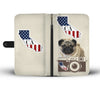 Pug Print Wallet CaseCA State