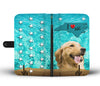 Cute Golden Retriever Print Wallet CaseNC State