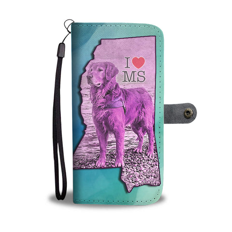 Amazing Golden Retriever Art Print Wallet CaseMS State