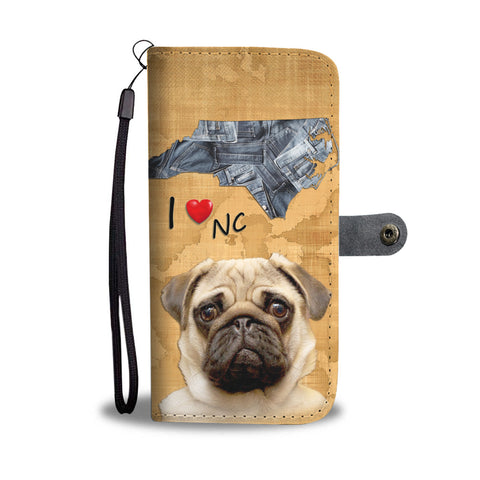 Cute Pug Print Wallet CaseNC State