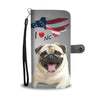 Lovely Pug Dog Print Wallet CaseNC State