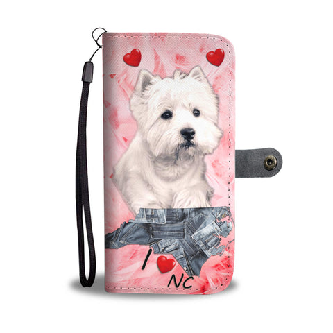 Cute West Highland White Terrier Print Wallet CaseNC State