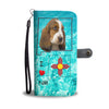 Cute Basset Hound Print Wallet CaseNM State