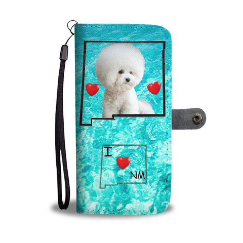 Cute Bichon Frise Print Wallet CaseNM State