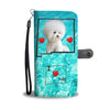 Cute Bichon Frise Print Wallet CaseNM State