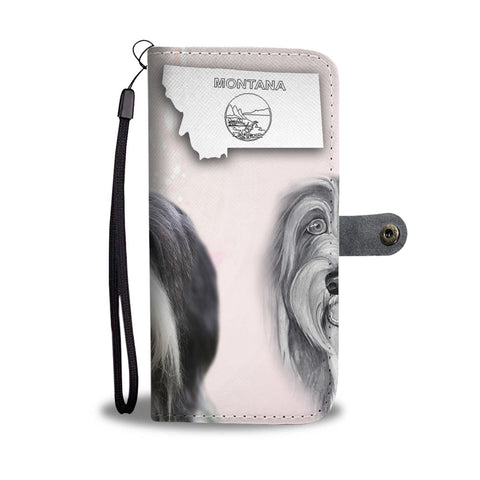 Bearded Collie Print Wallet CaseMT State