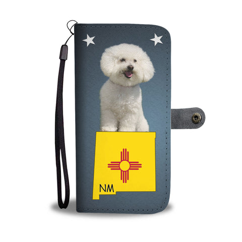 Cute Bichon Frise Print Wallet CaseNM State