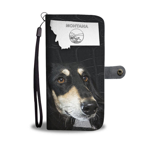 Saluki Dog Print Wallet CaseMT State