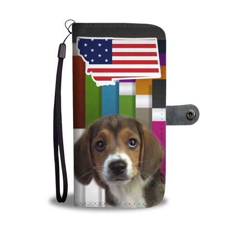 Cute Beagle Print Wallet CaseMT State