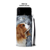 Cute Cavalier King Charles Spaniel Print Wallet CaseNM State