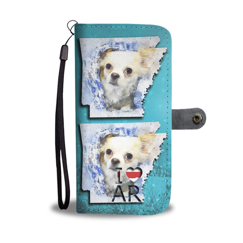 Cute Chihuahua Dog Art Print Wallet CaseAR State