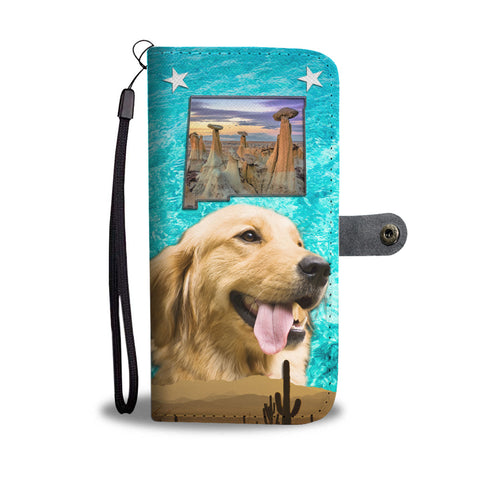 Amazing Golden Retriever Print Wallet CaseNM State