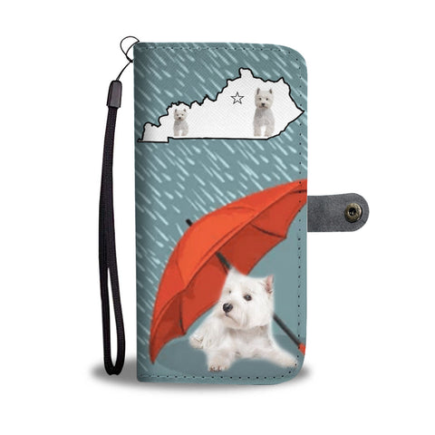 Cute Westie Print Wallet CaseKY State