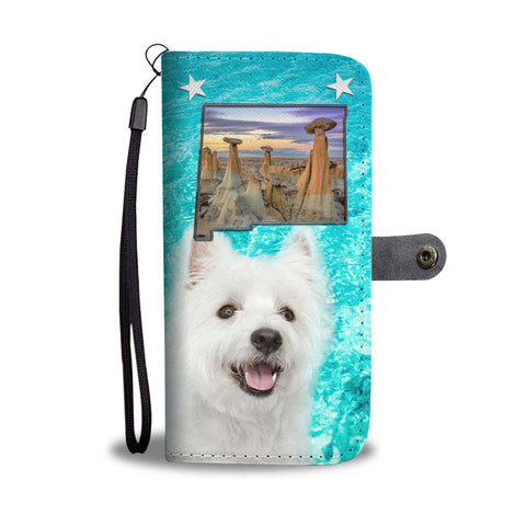 Cute West Highland White Terrier Print Wallet CaseNM State