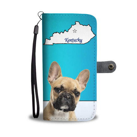 French Bulldog Print Wallet CaseKY State