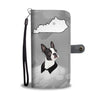 Amazing Boston Terrier Print Wallet CaseKY State