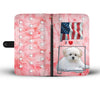 Lovely Maltese Dog Print Wallet CaseNM State