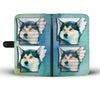 Siberian Husky Art Print Wallet CaseAR State