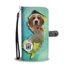 Cute Beagle Dog Print Wallet CaseNJ State