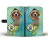 Cute Beagle Dog Print Wallet CaseNJ State